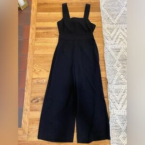 Madewell wide leg black jumpsuit